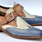 Hand Stitched Men's Classic With Unique Color Combination Leather Shoes Brogues