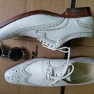Handmade Brogue Oxford Leather Shoes white Casual Formal Classic Dress Shoes Men