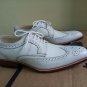 Handmade Brogue Oxford Leather Shoes white Casual Formal Classic Dress Shoes Men