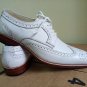 Handmade Brogue Oxford Leather Shoes white Casual Formal Classic Dress Shoes Men