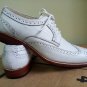 Handmade Brogue Oxford Leather Shoes white Casual Formal Classic Dress Shoes Men