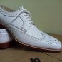 Handmade Brogue Oxford Leather Shoes white Casual Formal Classic Dress Shoes Men