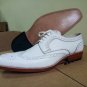 Handmade Brogue Oxford Leather Shoes white Casual Formal Classic Dress Shoes Men