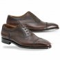 Men's Oxford Shoes, Handmade Brogue Cap Toe Leather Shoes, Brown Shoe Formal