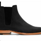 Men's Chelsea Boots, Dress Genuine Suede Leather Boots, Black Boot, Formal Boots