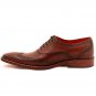 Handcraft Oxford Brown Leather Shoes, Formal Wing Tip Dress Tuxedo Shoes For Men