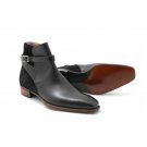 Mens Black Jodhpurs Boots, Leather Buckle Boots, Dress Boots, Jeans Casual Boot