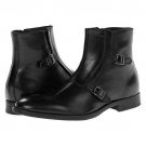 Handmade Men black boots, Men Double monk ankle boots, Men leather boots
