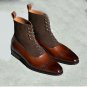 Ankle High Formal Leather Boot, Men Brown Shoes, Dress Leather Shoes