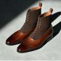Ankle High Formal Leather Boot, Men Brown Shoes, Dress Leather Shoes