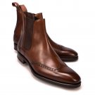 Jodhpurs Brown Suede Leather Boots, Men Ankle Desert Boots Leather Sole Handmade