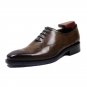 Handmade Oxford Coffee Brown shoes Calf Leather Formal Brogue Dress Men Shoes
