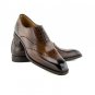 Handmade Oxford Genuine Leather Shoes, Brown Calf Wingtip Leather Shoes