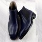 Handmade Navy Blue Chelsea Boot, Leather Casual Formal Dress Fashion Boots Men