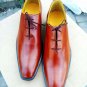 Handmade Oxford Formal Men Shoes, Leather Tan Shoes Wedding Shoes Whole Cut shoe