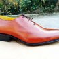 Handmade Oxford Formal Men Shoes, Leather Tan Shoes Wedding Shoes Whole Cut shoe