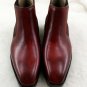 Handmade Burgundy Chelsea Boot, Leather Casual Formal Dress Fashion Boots Men