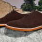 Handmade Oxford Whole Cut Formal Shoe, Men's Lace Up Dress Brown Suede Shoes