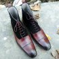 Men Ankle Boot, Handmade Brown Black Chelsea Suede Dress Formal Denim Boot