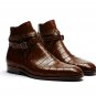 Handmade Alligator Texture Jodhpurs Boots, Crock Texture Genuine leather Boots