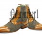 Handmade Ankle High Tan Boots, Two Tone Leather Tweed Casual Boots, Men Boots