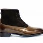 Ankle High Brown Boots. Handmade Suede Boots, Dress Boots, Men Chelsea Boots