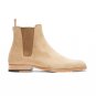 Men's Chelsea Beige Leather Ankle Boots, Suede Beige Formal Dress Handmade Boots