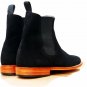 Men Chelsea Chelsea Boots, Navy Blue Suede Leather Boots, Dress Formal Boots