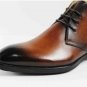 Men Hand Painted Chukka Leather Boots Denim Casual Fashion Chukka Stylish Boots