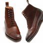 Handmade Brown Ankle High Boots, Party Dress Casual Lace Up Leather Suede Boot
