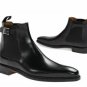 Chelsea Handmade Men Black Leather Boots New Men Formal Casual Leather Boots