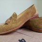 Handmade Tan Formal Shoes Suede Moccasin Slipper For Men, Dress Wedding Shoes