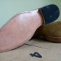 Handmade Tan Formal Shoes Suede Moccasin Slipper For Men, Dress Wedding Shoes