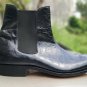 Alligator Chelsea Boots, Black Crocodile Boot, Men's Handmade Leather Boots