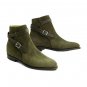 Men's Jodhpurs Ankle Boot, Handmade Green suede boots, Dress Formal Leather boot