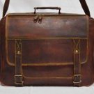 Real leather messenger large handmade big satchel natural briefcase vintage bag