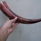 Amazing Viking Drinking Horn  Painted Snake Pattern  for beer,wine,mead,pagan an