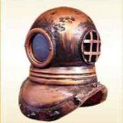 Antique 18" Divers Helmet Copper Brass Diver's Helmet Collectible Nautic