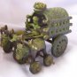Antique 100ys+ old solid  brass Bull Cart collectible for ,historical lovers,ree