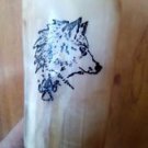 (11.01) Hand painted Wolf Design Viking drinking horn beer wine pagan ale