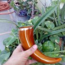 (05.01) Viking Drinking horn Brown Plain cup Mug for Beer mead wine ale pagan
