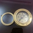 (25.01) Nautical Compass 3"~Replica Henry Hughes Son London 1941 Magnifier lens