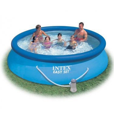 Set Pool summer Intex Round Swimming Foot Above Ground Pump Inflatable garden
