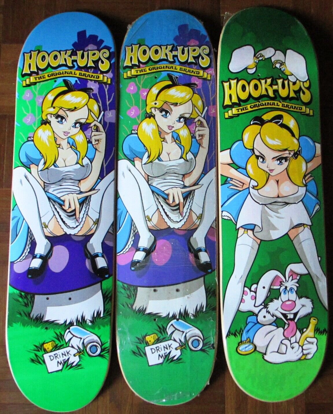 HookUps Skateboard Deck Alison's Wonderland 2000 Prototype Release