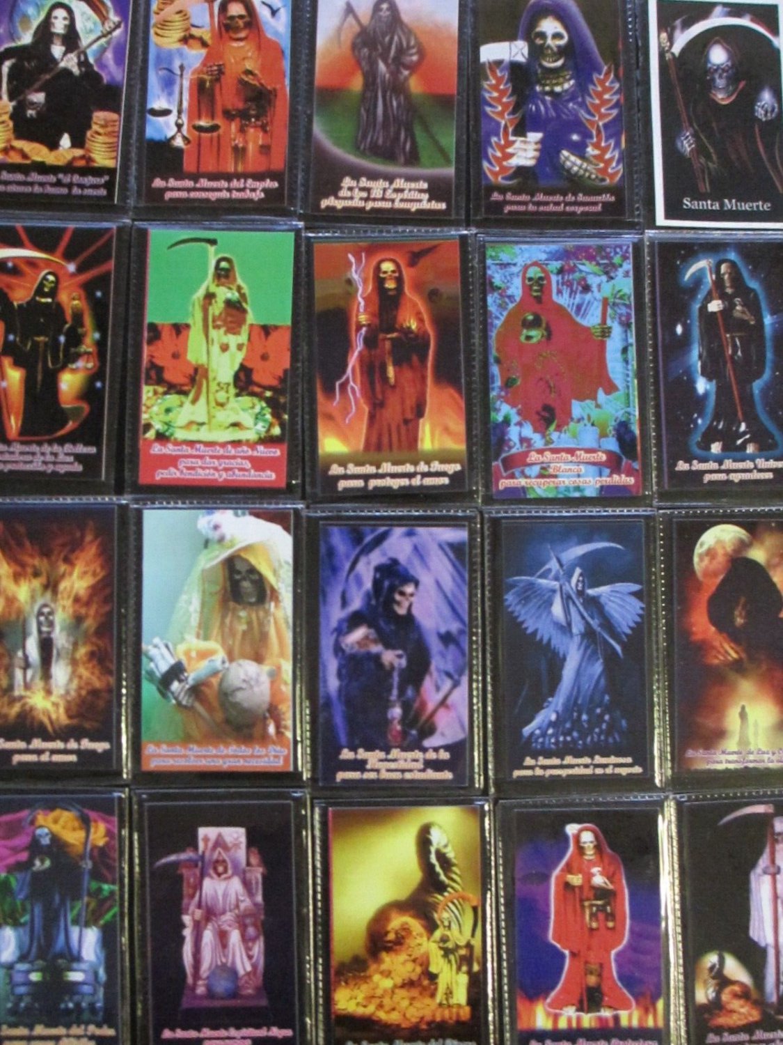 Santa Muerte Holy Death Prayer Card Lot Of 98 Wallet Size Oracion De