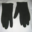 VTG Hansen Handoe Deluxe black nylon wrist gloves Ladies sz 6 elastic wrist