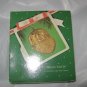Hallmark 1983 Brass metal Santa head Ornament w/box & price tag NOS Hong Kong