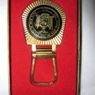 Seal of New York State black & gold tone key chain NOS Souvenir