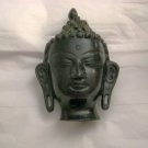 Black brass praying Buddha bust statute 6" India