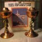 Irvine Charm & Design Copper Santa & Angel table torch lamp set NIB